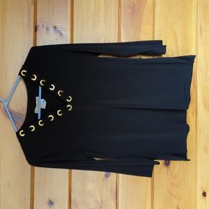 Michael Kors Black Lace Up Shirt